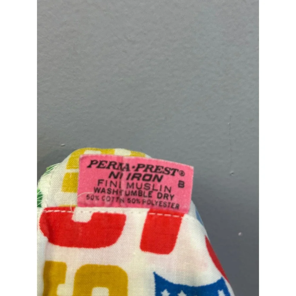 Sears Pillow Case Unisex OS White NFL Team Names Vintage Perma-Prest Made in USA